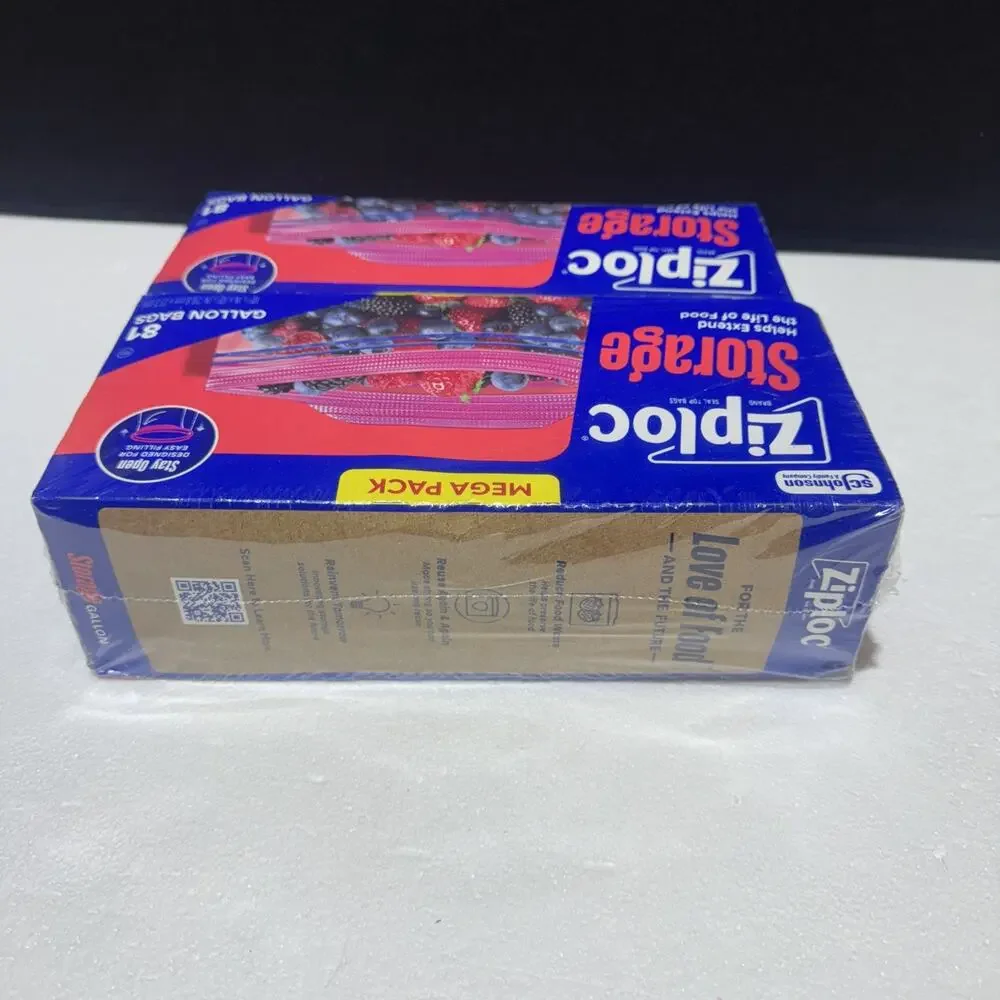2X Ziploc Quart Food Storage Bags, Grip 'n Seal Technology X Easier Grip 81ct Ea